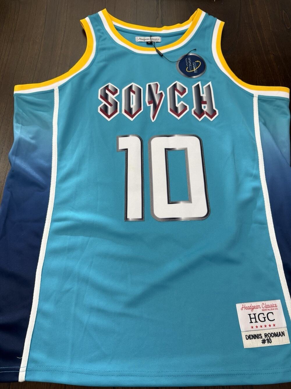 Headgear. Classic NOSTALGIA CO, HGC DENNIS RODMAN #10 XLarge NWOT Jersey NBA
